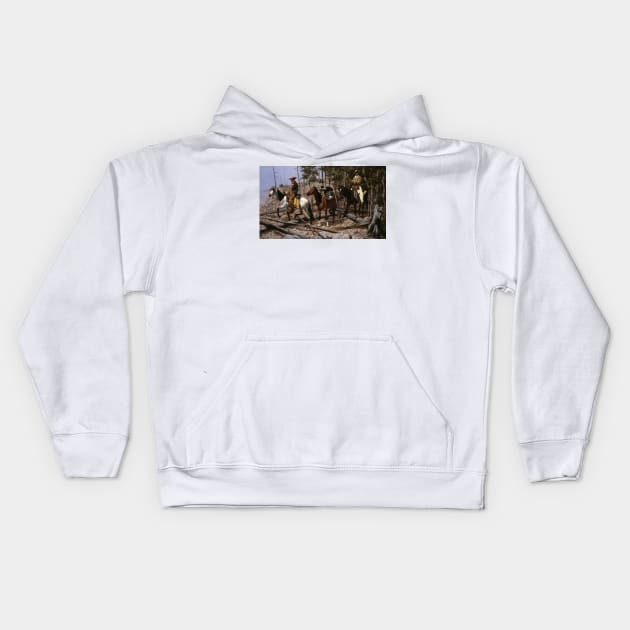 Prospecting for Cattle Range by Frederic Remington Kids Hoodie by Classic Art Stall